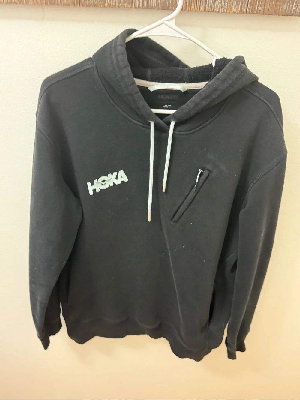 HOKA Men's Black Hooded Pullover Sweatshirt